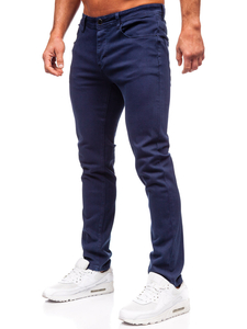 Σκούρα μπλε τζιν παντελόνι ανδρικά slim fit Bolf MP0160BS