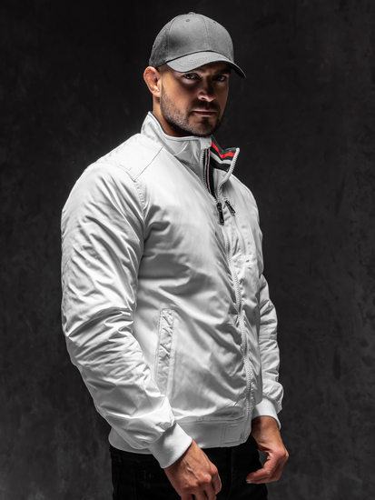 Ανδρικό μεταβατικό μπουφάν λευκό Bolf 1907A1