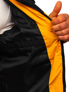 Καμηλο καπιτονε γιλεκο ανδρικο με κουκουλα Bolf 1189