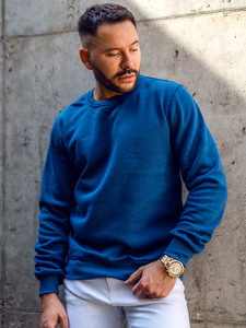 Ανδρικό φούτερ χωρίς κουκούλα indigo Bolf 2001