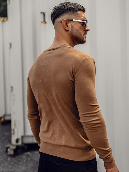 Καφέ ανδρική ζακέτα Bolf YY06A