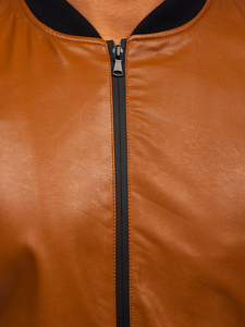 Καφέ ανδρικό μεταβατικό μπουφάν bomber Bolf 6803A