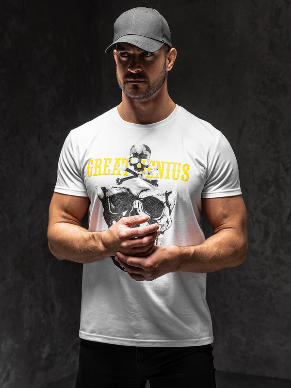 Λευκο T-shirt ανδρικο με σταμπα Bolf Y70005