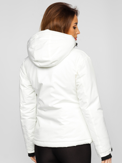 Λευκο μπουφαν χειμωνιατικο γυναικειο αθλητικο Bolf HH012