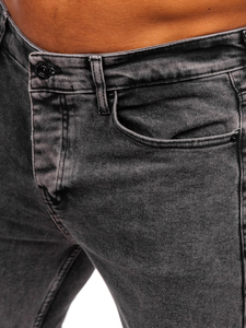 Μαύρο ανδρικό τζιν παντελόνι slim fit Bolf 6521