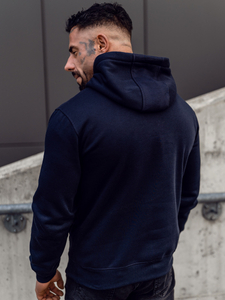 Ανδρική κουκούλα καγκουρό Ναυτικό μπλε Bolf MB001A