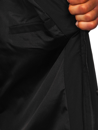 Μαύρο ανδρικό χειμερινό μπουφάν Bolf 62M9519