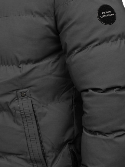 Μπλε μαρέν καπιτονέ μπουφάν ανδρικό χειμερινό παρκά Bolf 7330