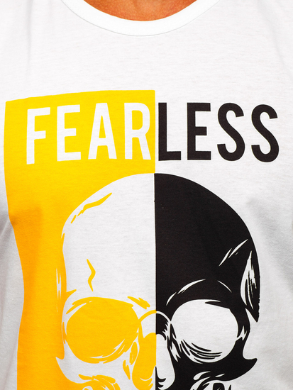 Λευκο μπλουζακι tank top με σταμπα Bolf 14819