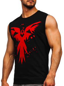 Μαύρο μπλουζάκι τυπωμένο με Bolf 14804