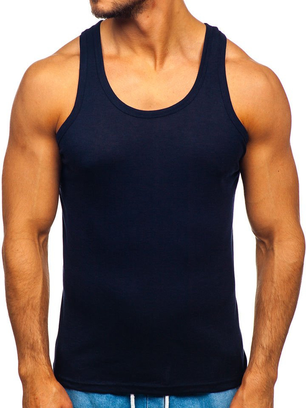 Μπλουζακι tank top χωρις εκτυπωση ναυτικο μπλε Bolf NB001