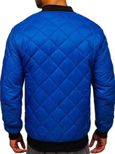 Μπλε μεταβατικό καπιτονέ ανδρικό μπουφάν bomber Bolf MY-01A