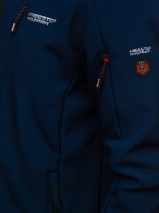 Σκούρο μπλε ανδρικό softshell μπουφάν Bolf BK122