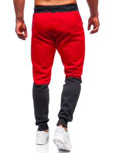 Ανδρικό φούτερ με κόκκινο εμπριμέ Bolf AM85