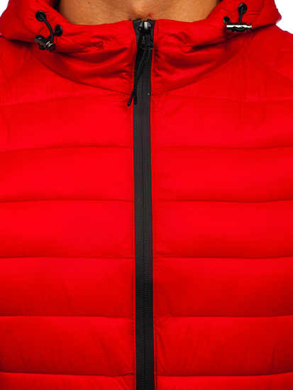 Κοκκινο καπιτονε μπουφαν μεταβατικο ανδρικο Bolf 13021