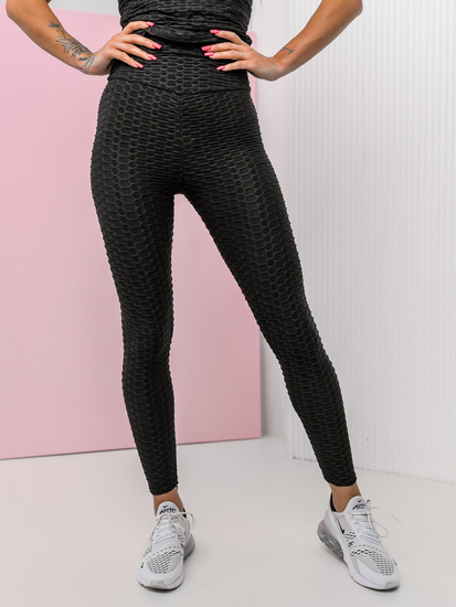 Μαύρο γυναικείο σετ φόρμας δύο τεμαχίων Bolf YW88037