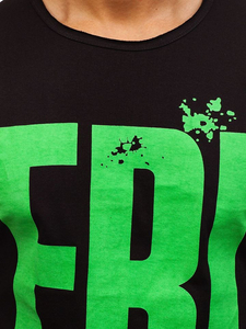 T-shirt ανδρικο με ετυπωση μαυρο Bolf 6295