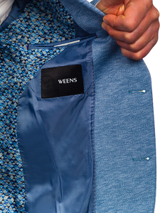 Μπλε ανδρικό σακάκι casual Bolf 24401