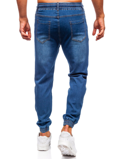 Μπλε τζιν παντελόνια joggers ανδρικά Bolf 8155