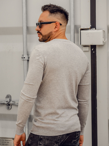 Γκρι ανδρική ζακέτα Bolf YY06A