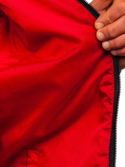 Μπλε μαρέν ανδρικό καπιτονέ γιλέκο μα κουκούλα Bolf 7106