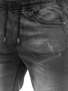 Μαυρο τζιν σορτς ανδρικο Bolf K15010-2