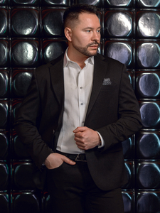 Ανδρικό Casual Χρωματιστή ζακέτα Μαύρος Bolf 24401-1