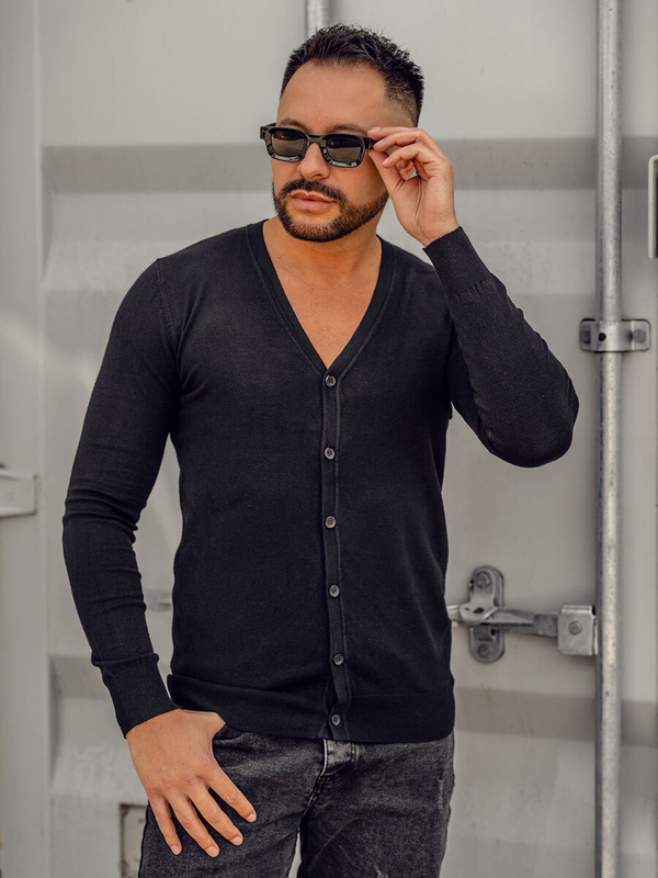 Μαύρη ανδρική ζακέτα Bolf YY06A