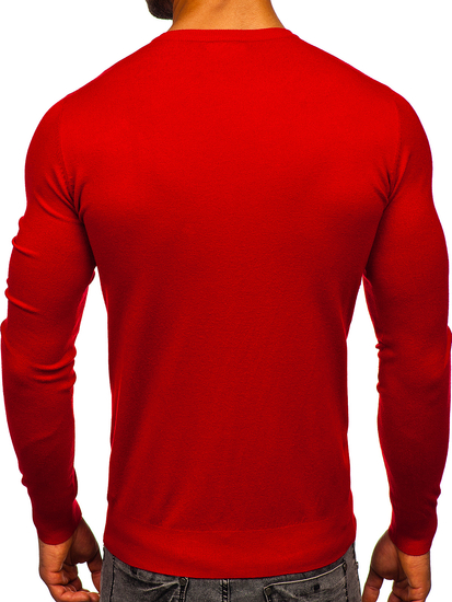 Κοκκινο πουλοβερ ανδρικο V-λαιμοκψη Bolf YY03