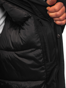 Μαύρο χειμωνιάτικο ανδρικό μπουφάν Bolf 91M9906