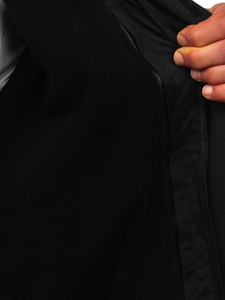 Μαύρο ανδρικό αθλητικό ανοιξιάτικο-χειμερινό μπουφάν 2σε1 Bolf 5M3263