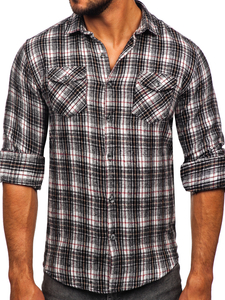 Ανδρικό μακρυμάνικο φανελένιο πουκάμισο Μπολφ 20731-2