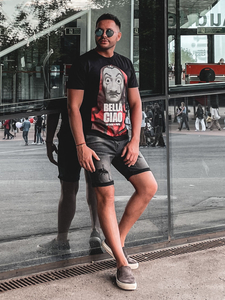 Μαυρο t-shirt ανδρικο με σταμπα Bolf 192410