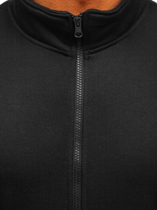 Μαύρη ανδρική μπλούζα με όρθιο γιακά Bolf B2002