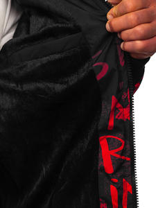 Κόκκινο ανδρικό χειμερινό καπιτονέ μπουφάν Bolf 27M8102