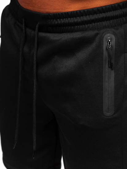Μαύρα αθλητικά κοντά σορτς ανδρικά Bolf 17K533