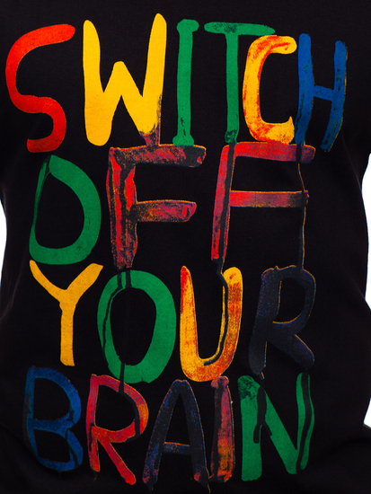 Μαυρο μπλουζακι tank top με σταμπα Bolf 14803-1