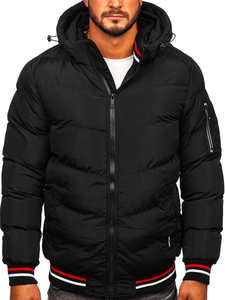 Μαυρο καπιτονε μπουφαν ανδρικο χειμερινο Bolf 6971