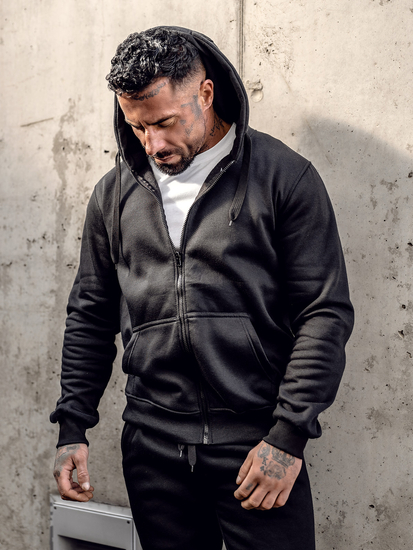 Φουτερ ανδρικο με κουκουλα ανοιχτο μπλε Bolf 2008