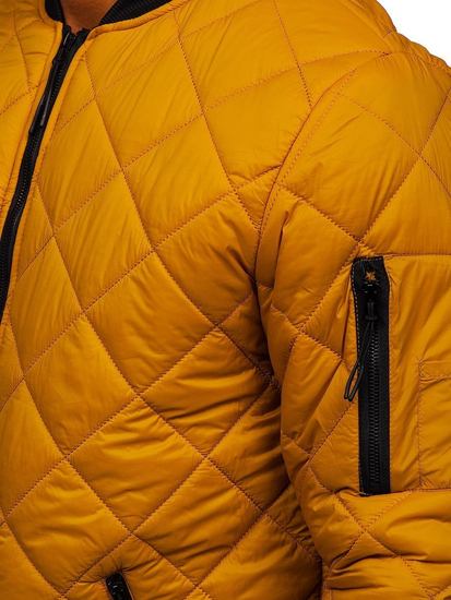 Καμηλό μεταβατικό καπιτονέ ανδρικό μπουφάν bomber Bolf MY-01A