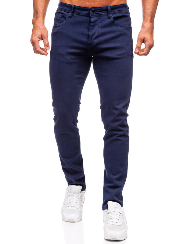 Σκούρα μπλε τζιν παντελόνι ανδρικά slim fit Bolf MP0160BS