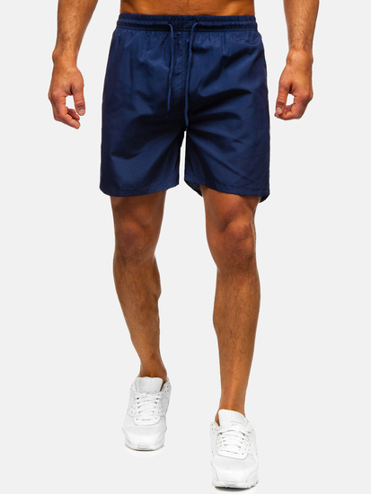 Σκούρο μπλε κοντό ανδρικό μαγιό Bolf QD32