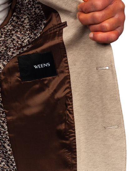 Μπεζ ανδρικό σακάκι casual Bolf 24401