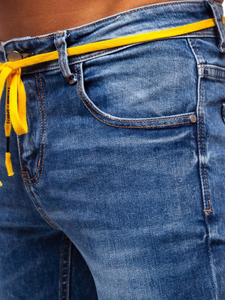 Μπλε μαρέν ανδρικό τζιν παντελόνι skinny fit Bolf KX565