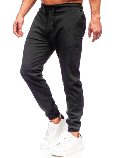 Μαύρα υφασμάτινα jogger ανδρικά Bolf 0065
