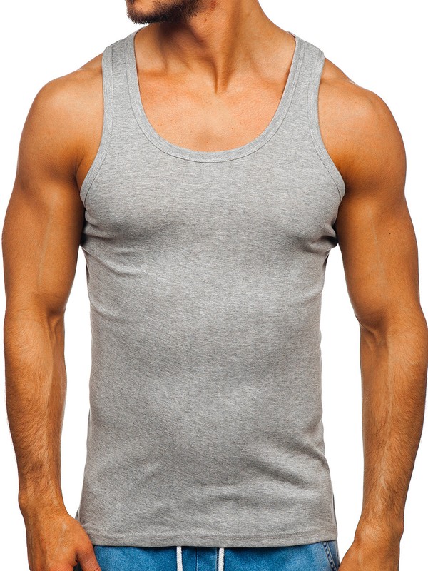 Μπλουζακι tank top χωρις εκτυπωση γκρι Bolf NB001