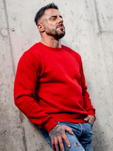 Ανδρικό φούτερ χωρίς κουκούλα indigo Bolf 2001