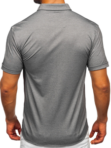 Γραφίτη ανδρικό πουκάμισο με κοντό μανίκι Bolf 2005