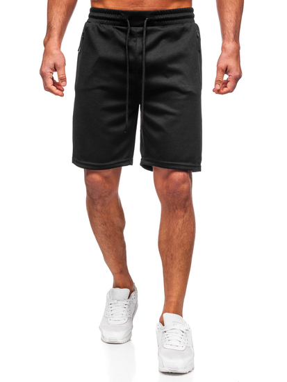Μαύρα αθλητικά κοντά σορτς ανδρικά Bolf 17K533