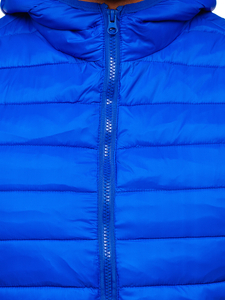 Ανδρικό Gilet Bolf με κουκούλα κοβαλτίου LY36